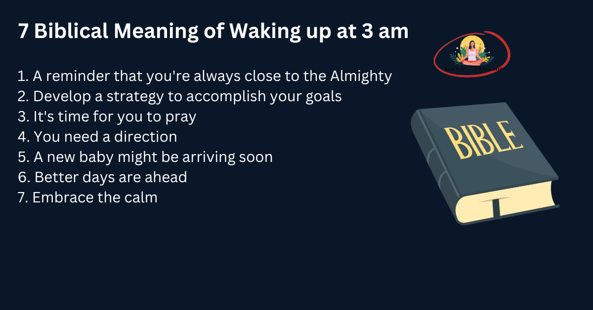7 Biblical Meaning of Waking up at 3 am