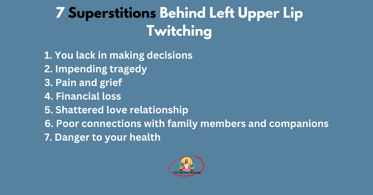 7 Superstitions Behind Left Upper Lip Twitching