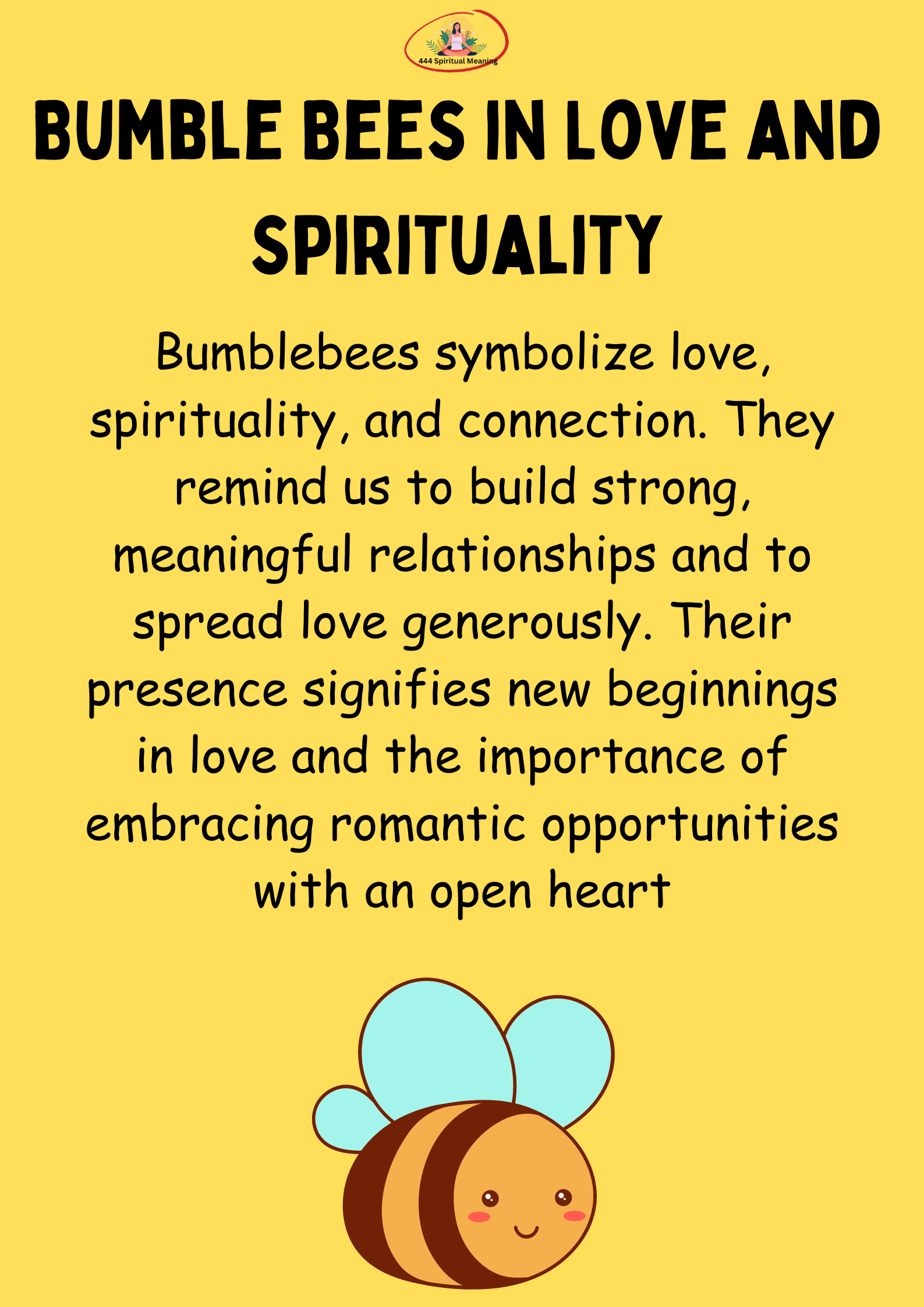 An image featuring two bumblebees with a glowing aura, symbolizing love and spirituality, amidst softly colored flowers. Their harmonious flight and the ethereal light around them emphasize the themes of strong relationships and new romantic beginnings.