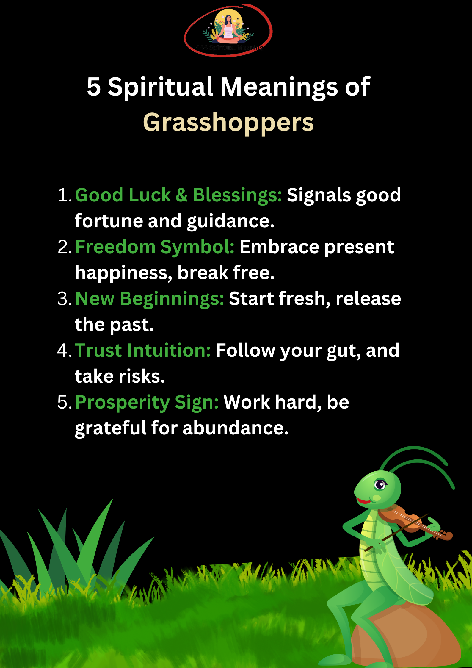 5 Spiritual Meanings of Grasshoppers